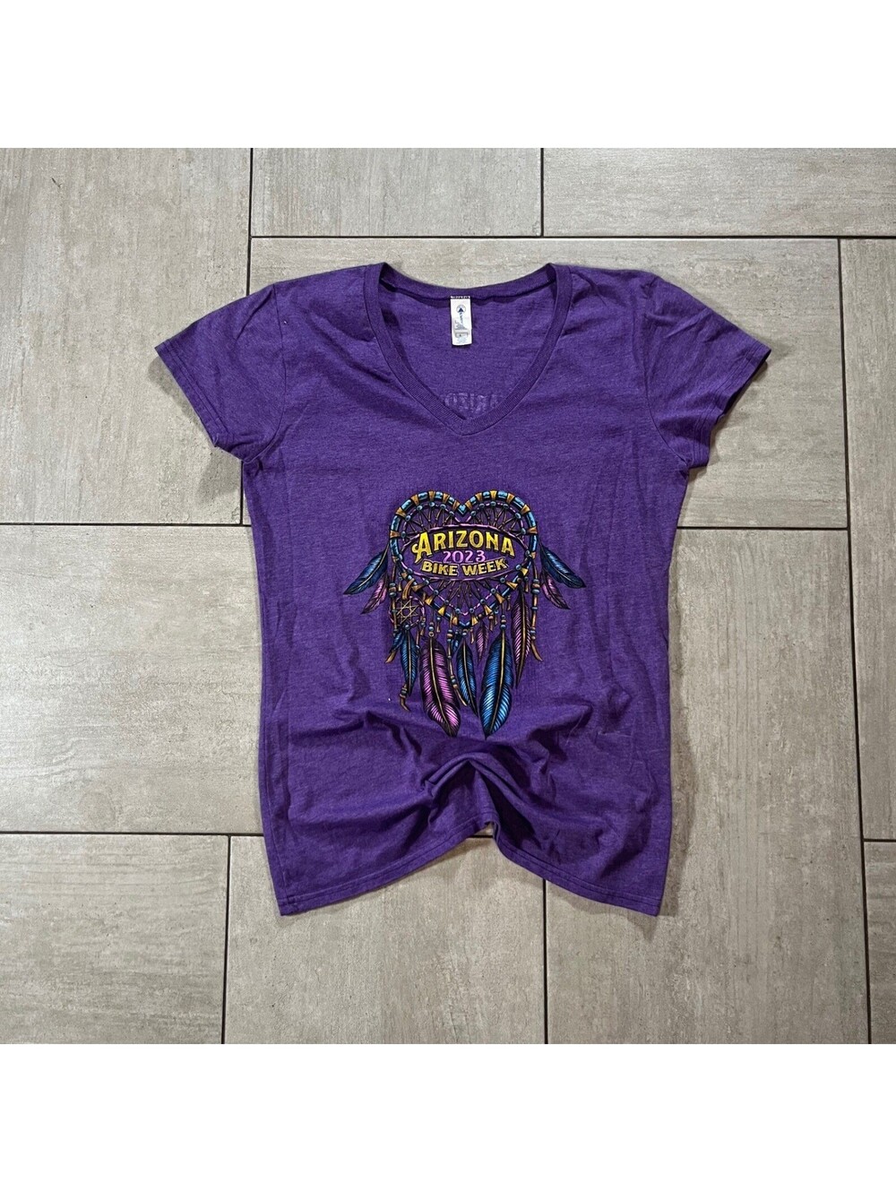 Delta Arizona Bike Week 2023 Purple Graphic V-Neck Tee